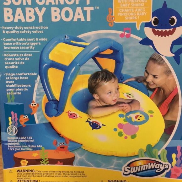 Swim Ways Swim Free With Purchase Baby Boat Sun Canopy Poshmark